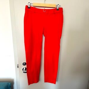 Stretchy J Crew City Fit ankle pants (side zipper), Burnt orange/pink, size 2